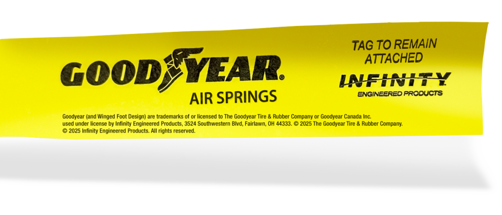 LABEL TAG Goodyear Air Springs tag