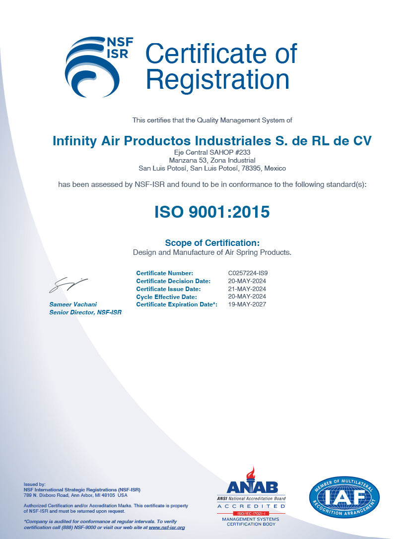 C0257224-IS9-CERTIFICADO-ISO-9001--CURRENT-2027-1 - Goodyear Air Springs ISO-9001